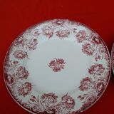 2 earthenware plates sté amandinoise terre de fer model eyelets diam 23 cm