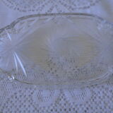 Plateau en verre gravé