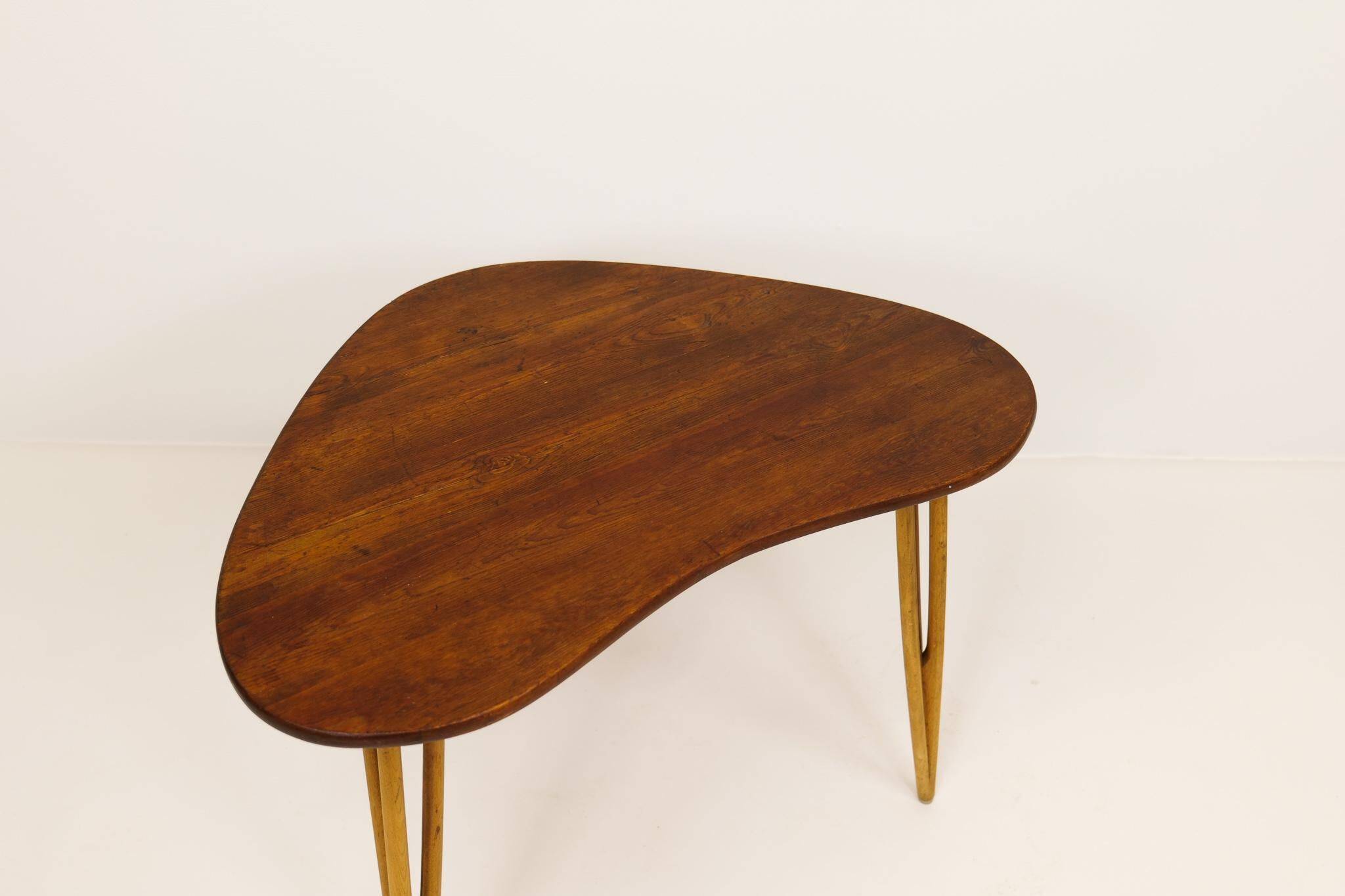 Table basse unique de style suédois moderne par Bo Fjaestad, Suède, années 1950