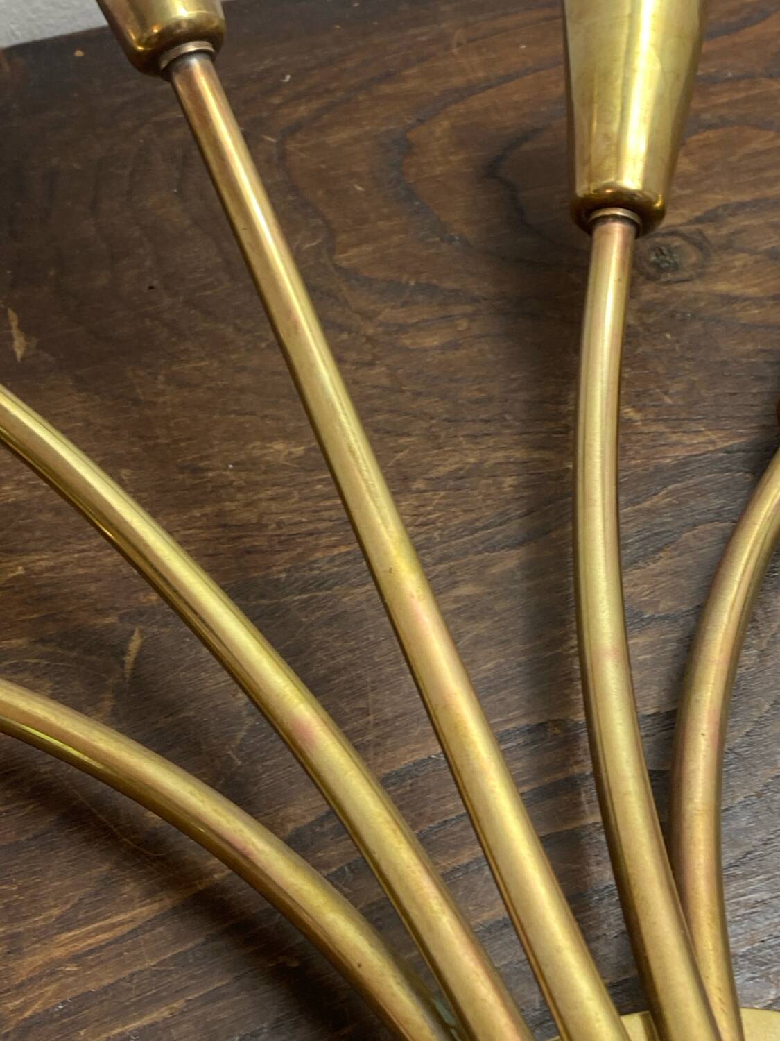 Five-branch wall sconce in brass, 1950s.