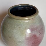 Ball vase in enamel sandstone cracked inside Indigo