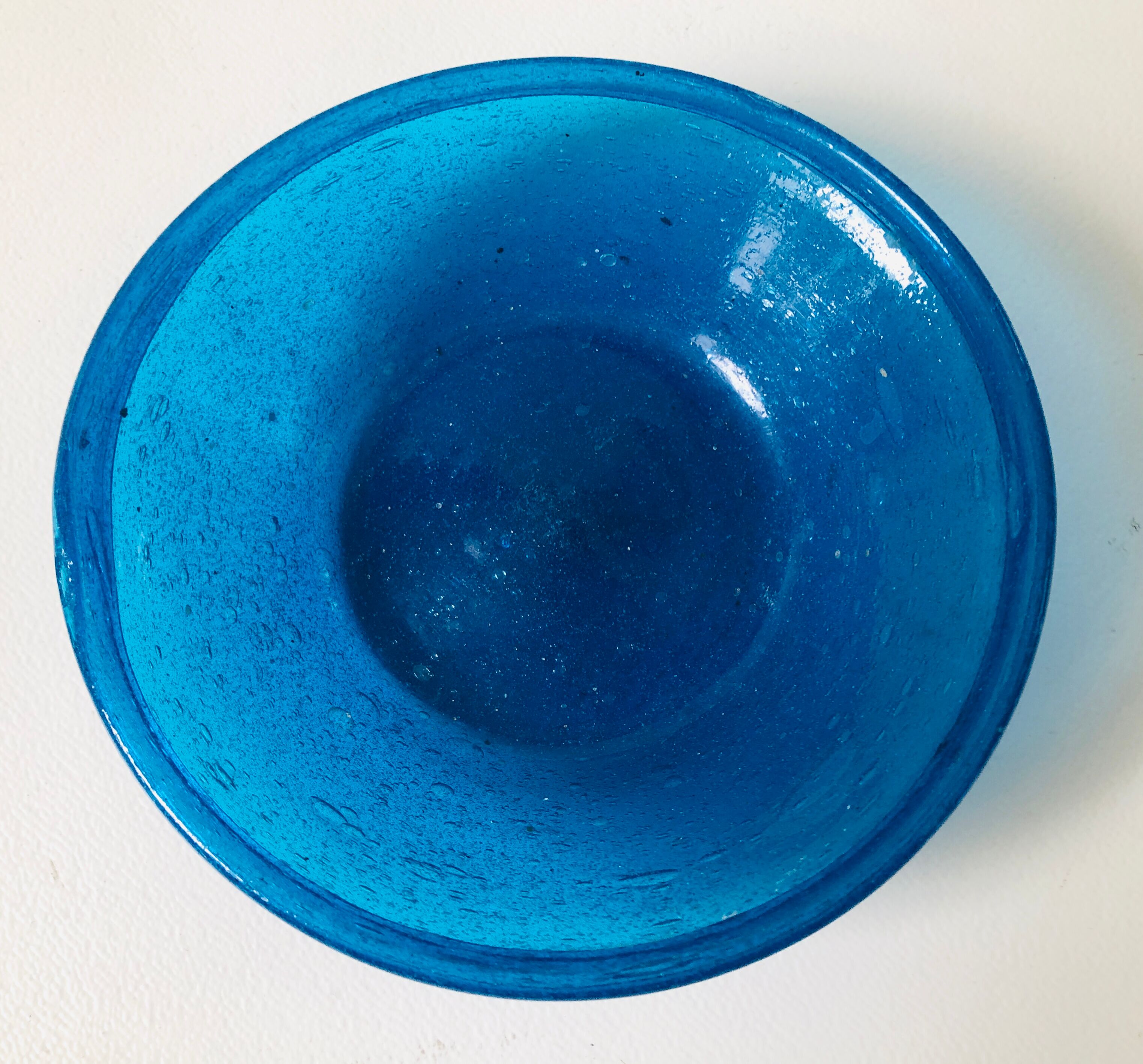 Blue cup blown glass