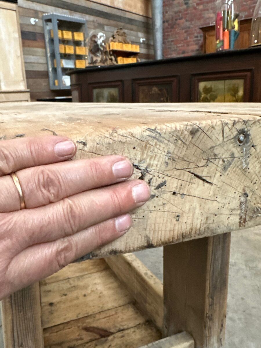 Very large workbench from the early 20th century.