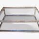 Large Italian 2-level coffee table in lucite, glass and gilt brass, 1970-80