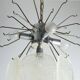 Suspension des années 60 70 avec 30 disques en acrylique ressemblant à du verre glacé