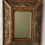 Small old wooden mirror 23 x 18 cm
