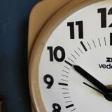Vintage clock square silent wall clock "Mocha Spotlight"