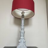 Shabby chic grey table lamp