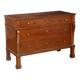 Antique walnut restoration commode with 3 drawers, 1800s.