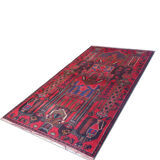 Tapis persan tissé à la main traditionnel tribal red wool living area rug - 113x200cm