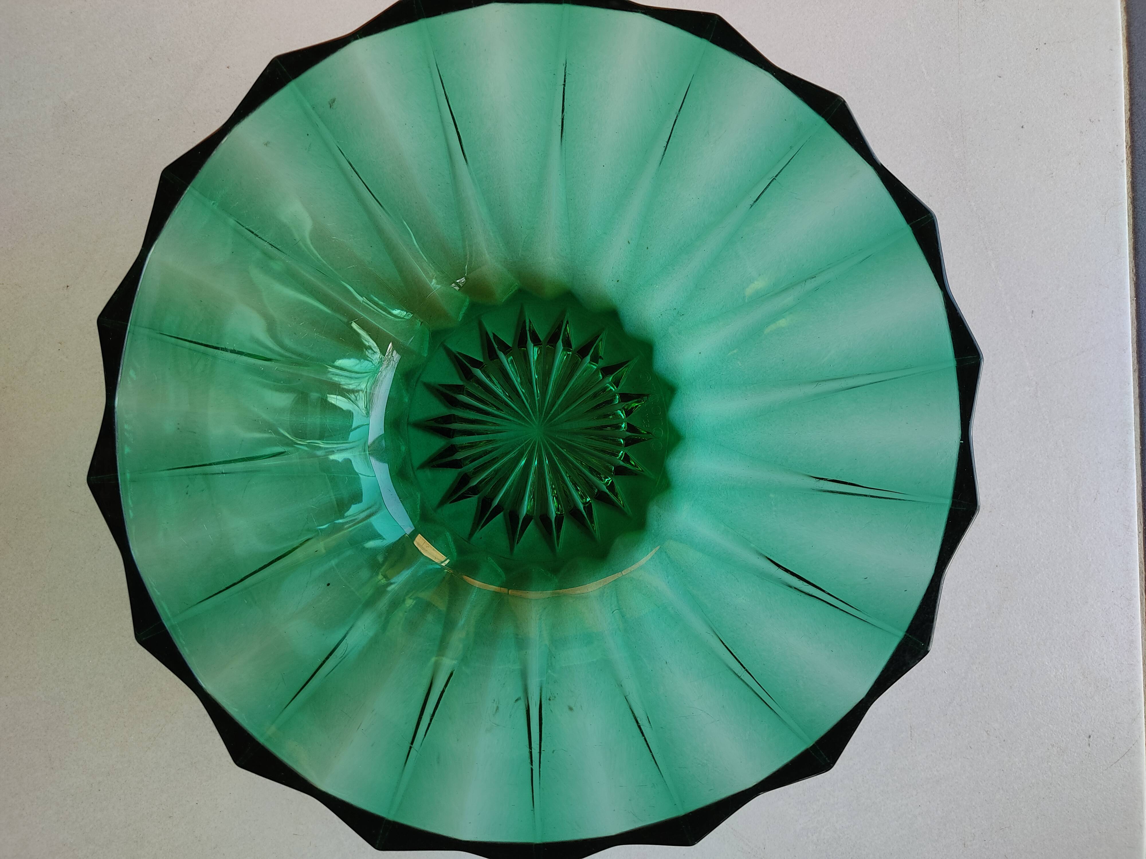 Vintage green salad bowl