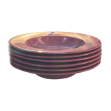 Set of 6 old soup plates