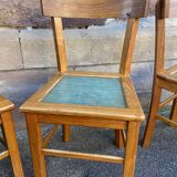 4 chairs bistrot 1950 design wood