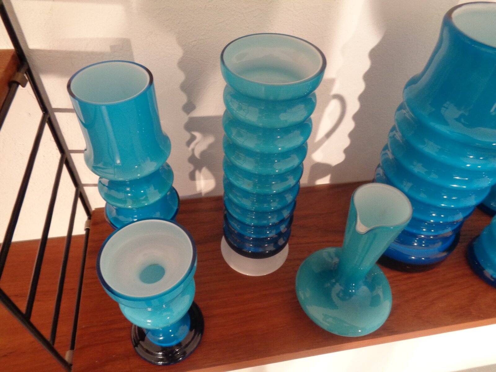 German glass vases by Karl Friedrich, 1960s, set of 11.