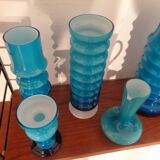 German glass vases by Karl Friedrich, 1960s, set of 11.