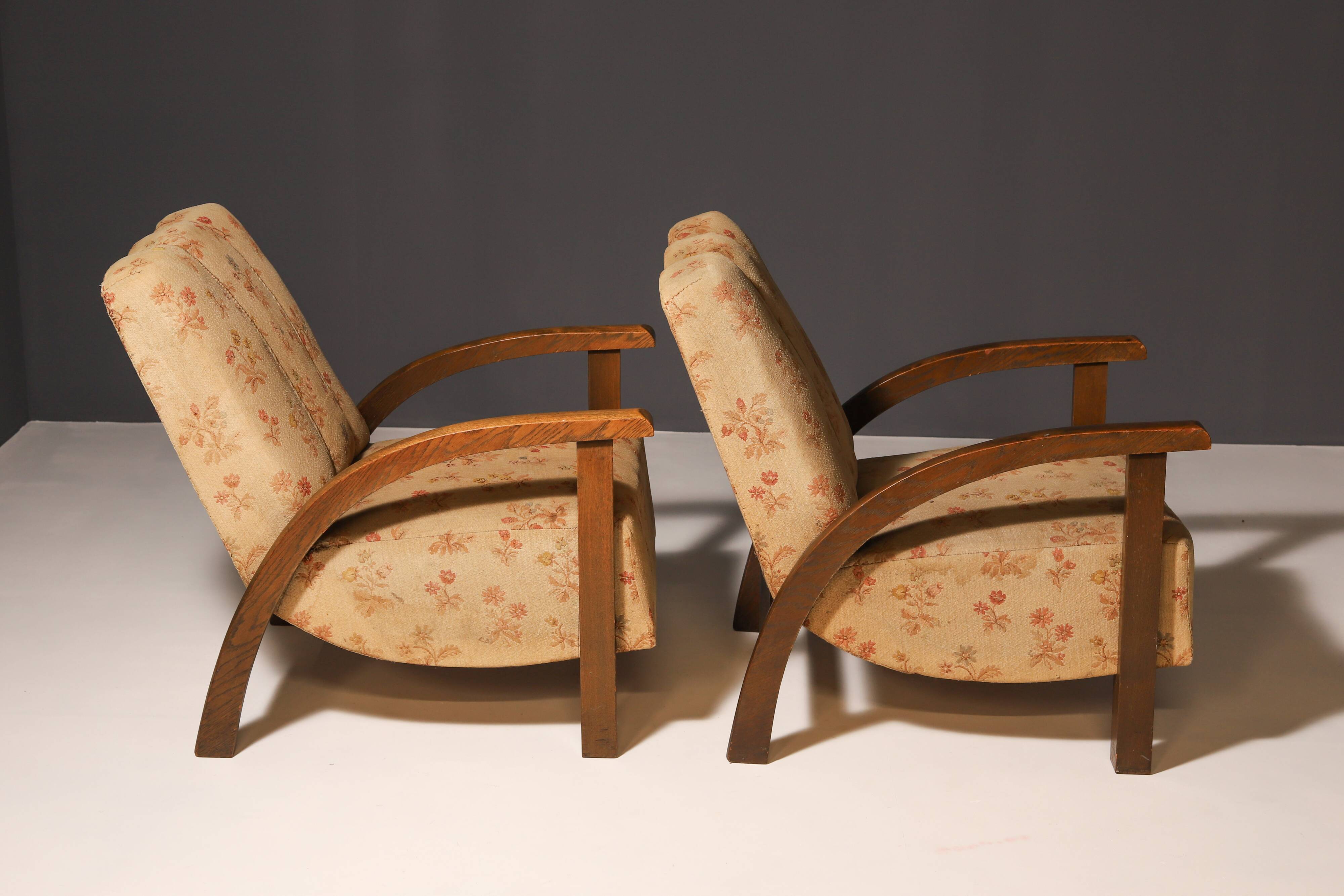 Pair of ART DECO armchairs, 1930´s, Central Europe