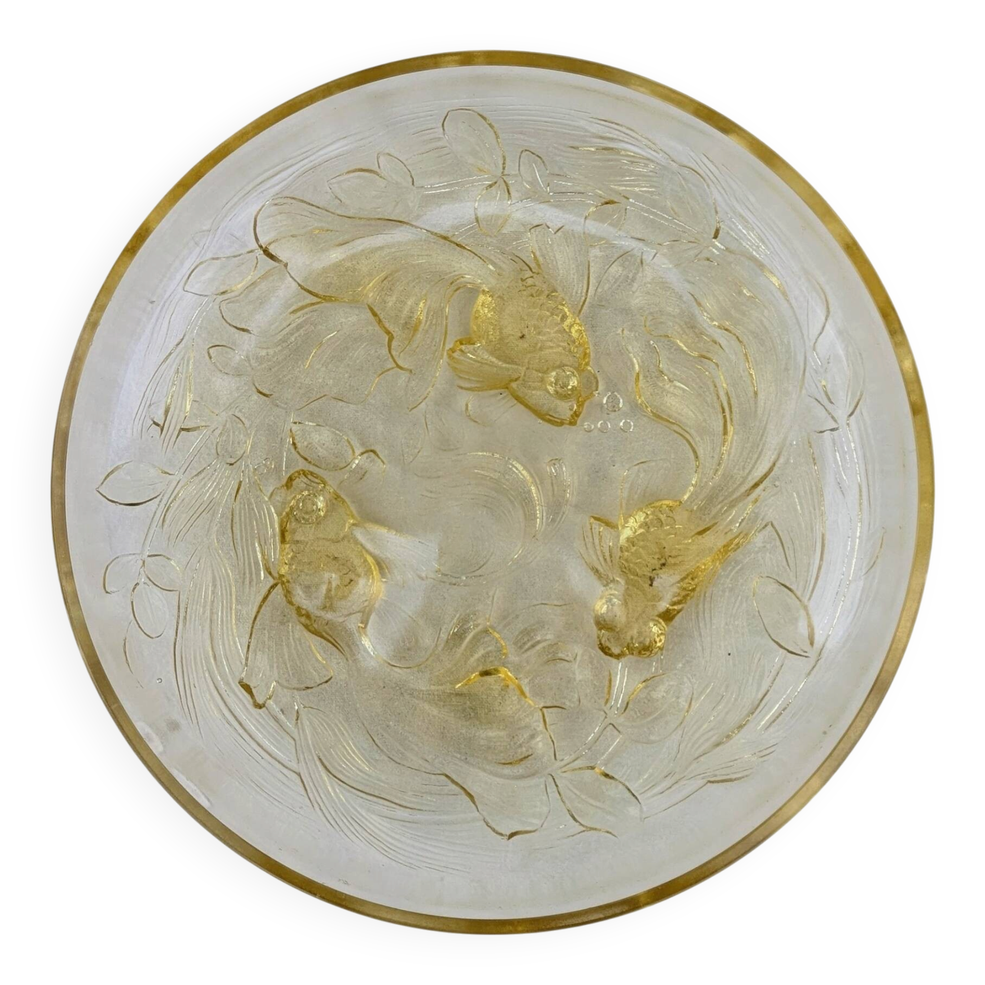 Plat verre moulé verlys art déco 30 50