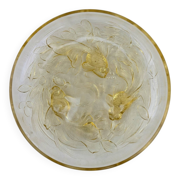 Plat verre moulé verlys art déco 30 50