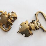 Large antique piano handles, old bronze, hardware.