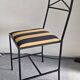 4 padded metal chairs