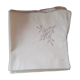 Set of 12 linen bis towels with flower embroidery