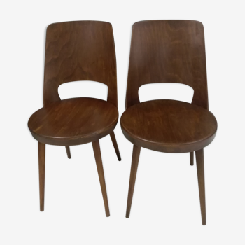 Paire de chaises de bistrot Baumann Mondor 1960