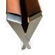 FOLDING STOOL KNOWN AS "PLOYANT" IN BRUSHED STEEL AND LEATHER, SIGNED AMAURY WATINE