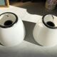 Pair of wall lights/White opal glass & Metal/Design Artémide/G Gismondi