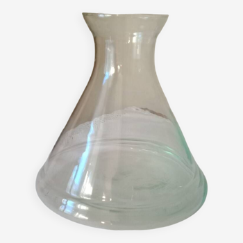 Carafe de chimie / vase en verre soufflé