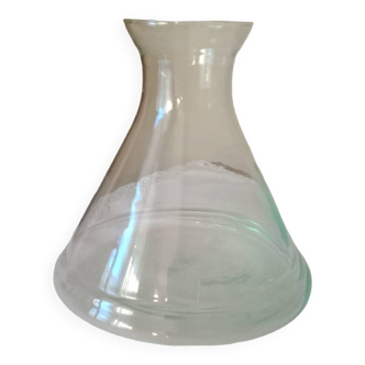 Carafe de chimie / vase en verre soufflé