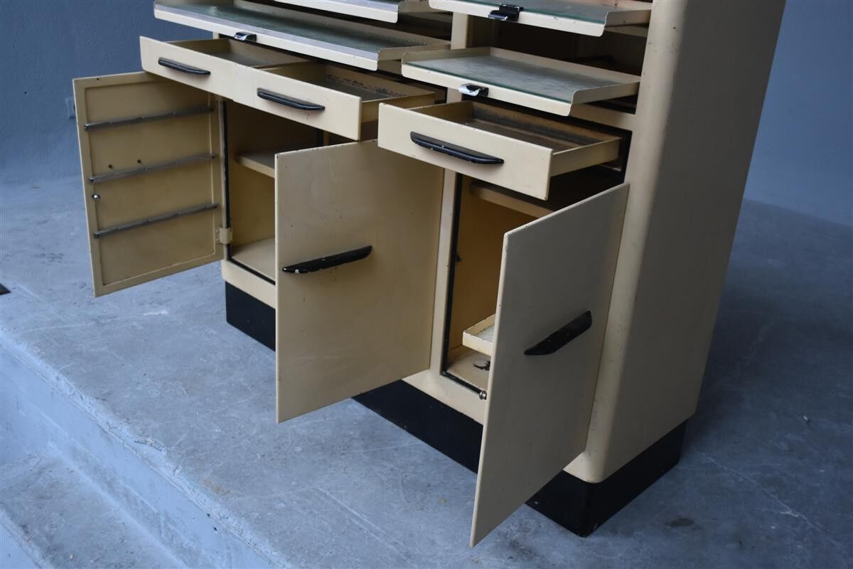 Furniture business in dentist painted plate 1950