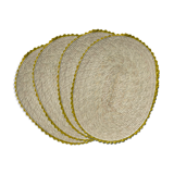 4 yellow placemats