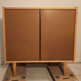 Vintage light wood commodity 4 drawers 1960