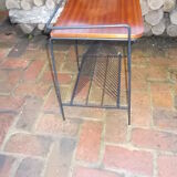 Side table with vinyl or magazine holders