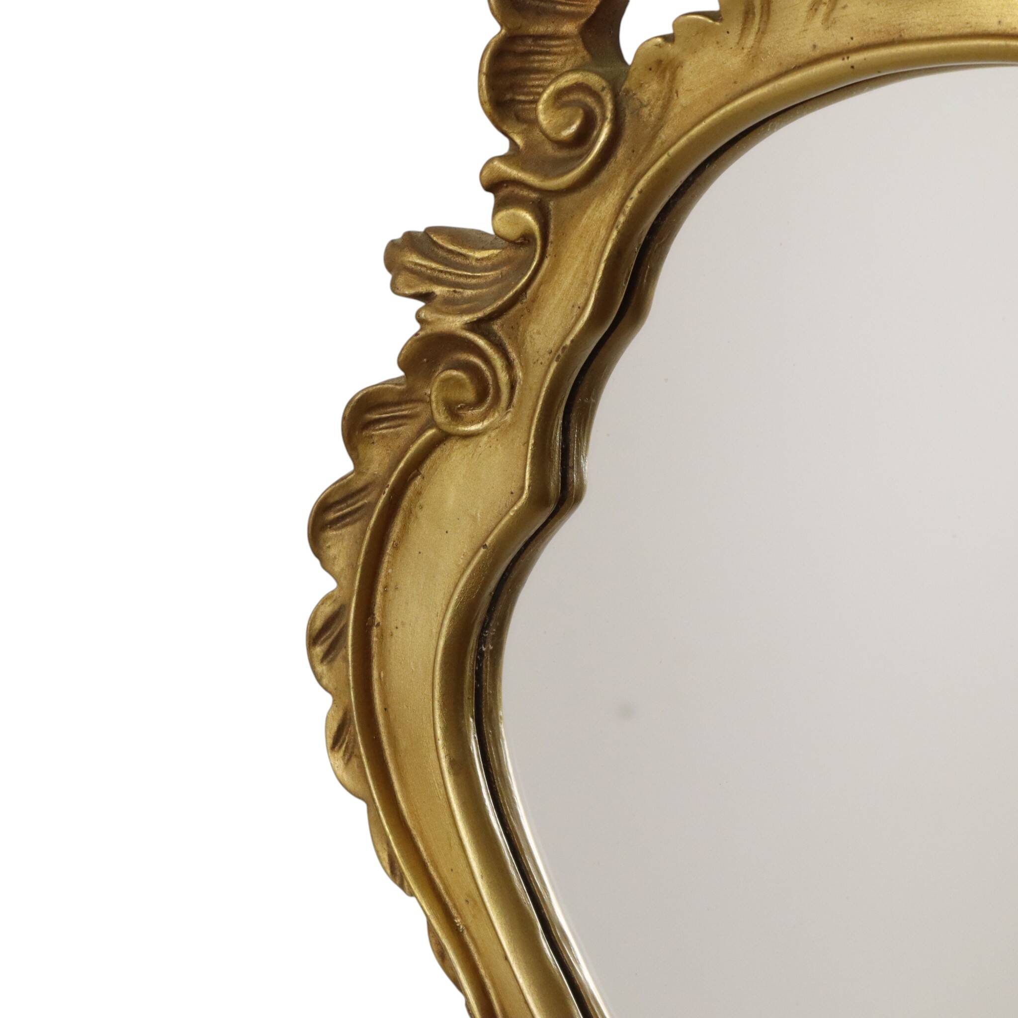 Mid-Century Crested Mirror – Classic Gold French Mirror 63 cm