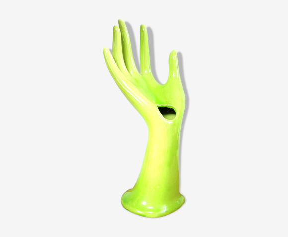Main baguier soliflore vintage vert pomme