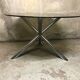 Vintage  glass and chrome round dining table 1970