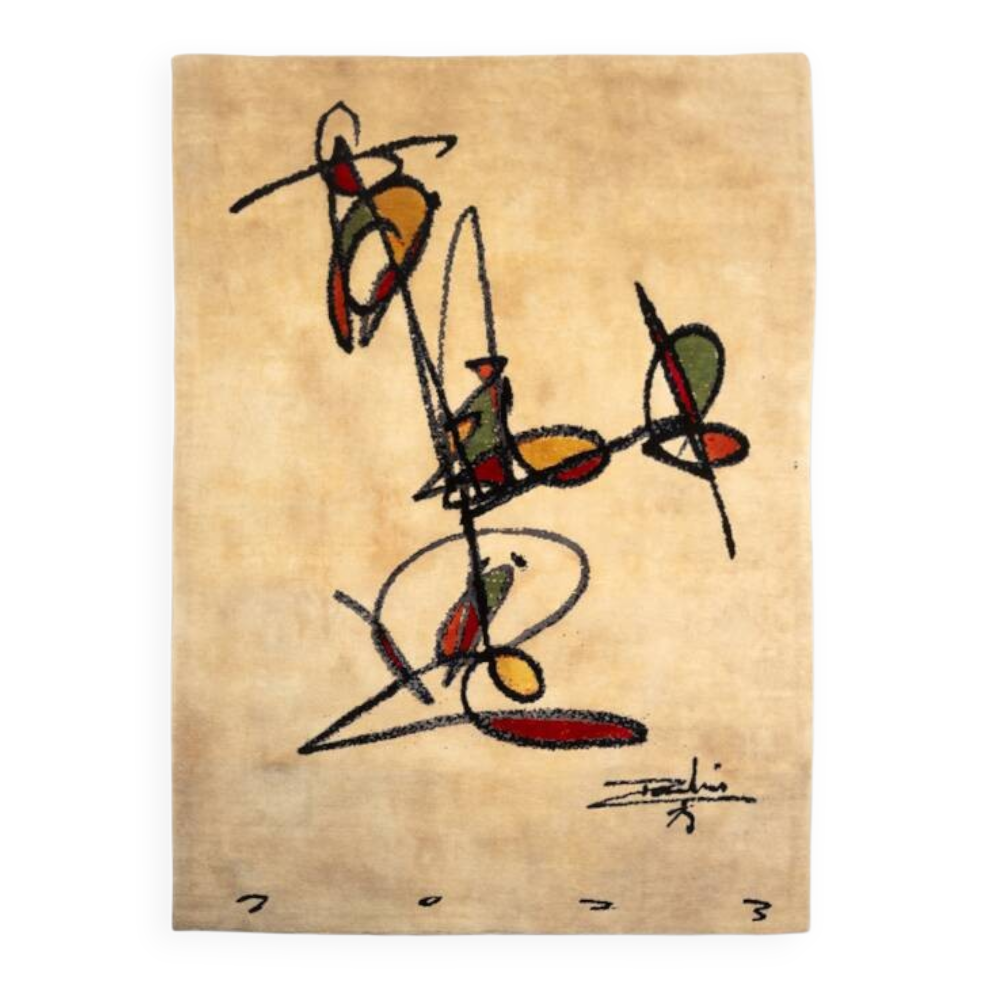 Dan Hôo. Hand-knotted merino wool tapestry. Contemporary.