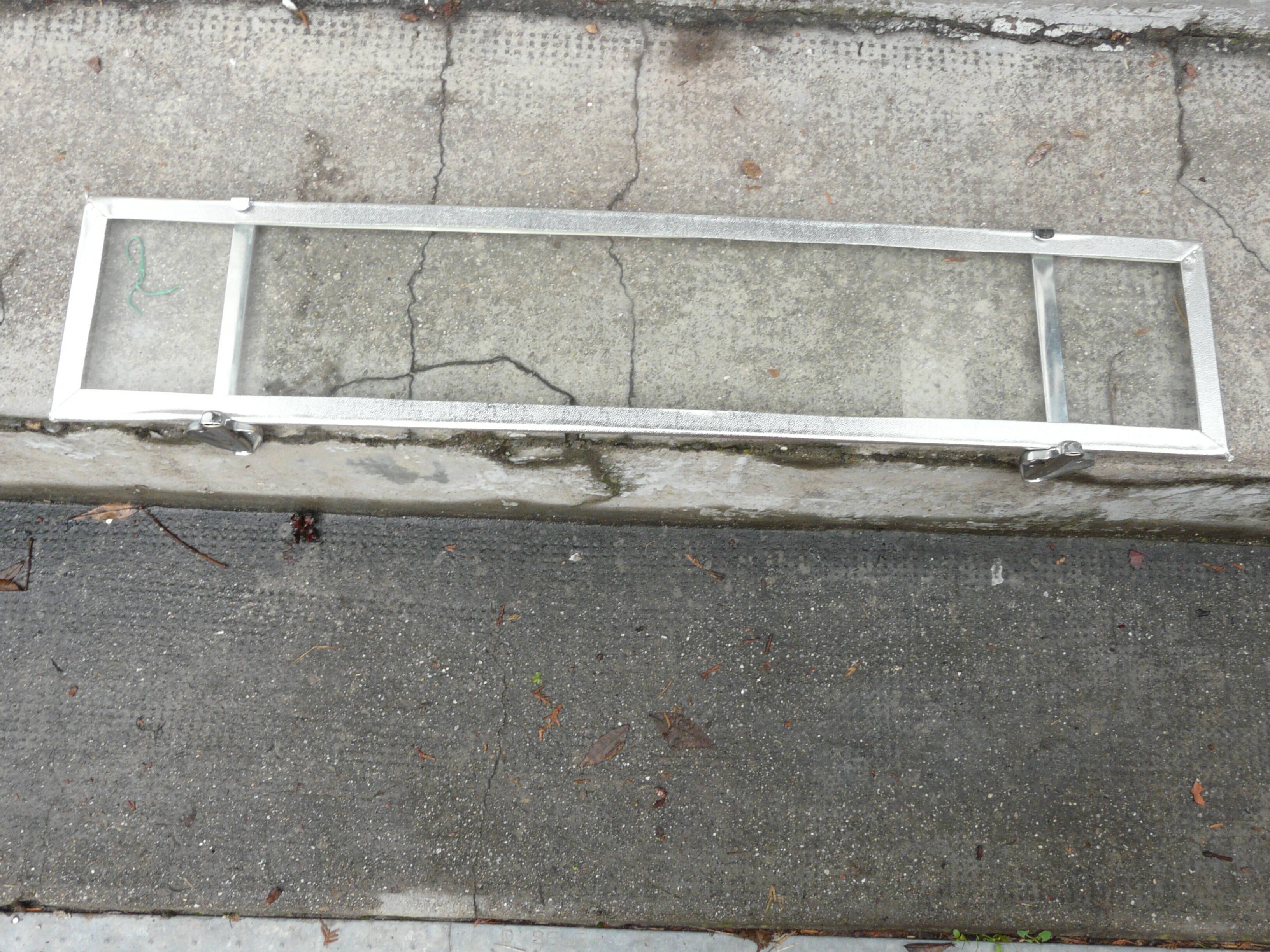 Bathroom shelf with its original chrome supports
