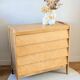 Commode vintage rénovée, années 50-60, chêne blond