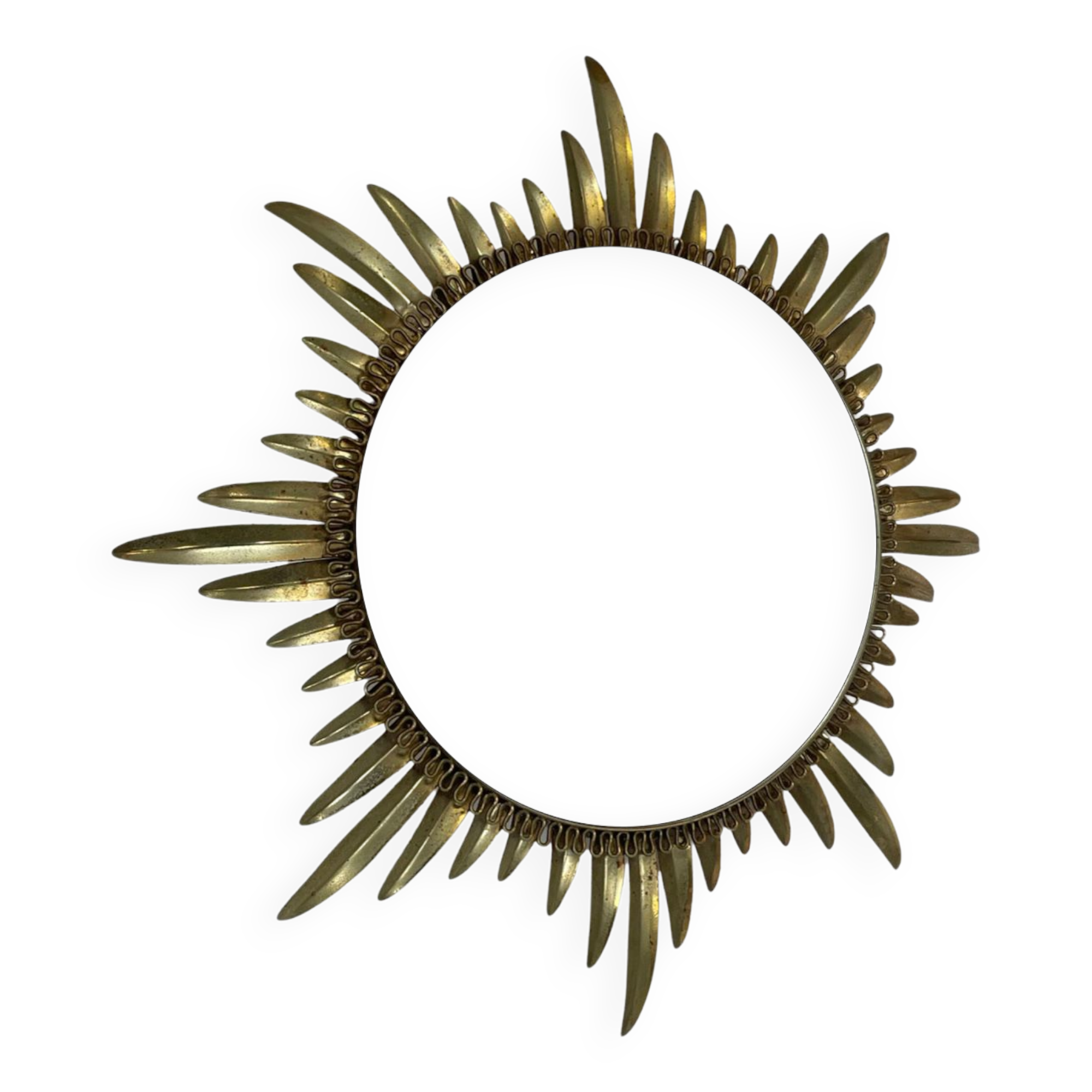 Vintage brass sunburst mirror 1960s