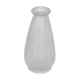 Hyacinth vase in frosted glass art deco foliage pattern