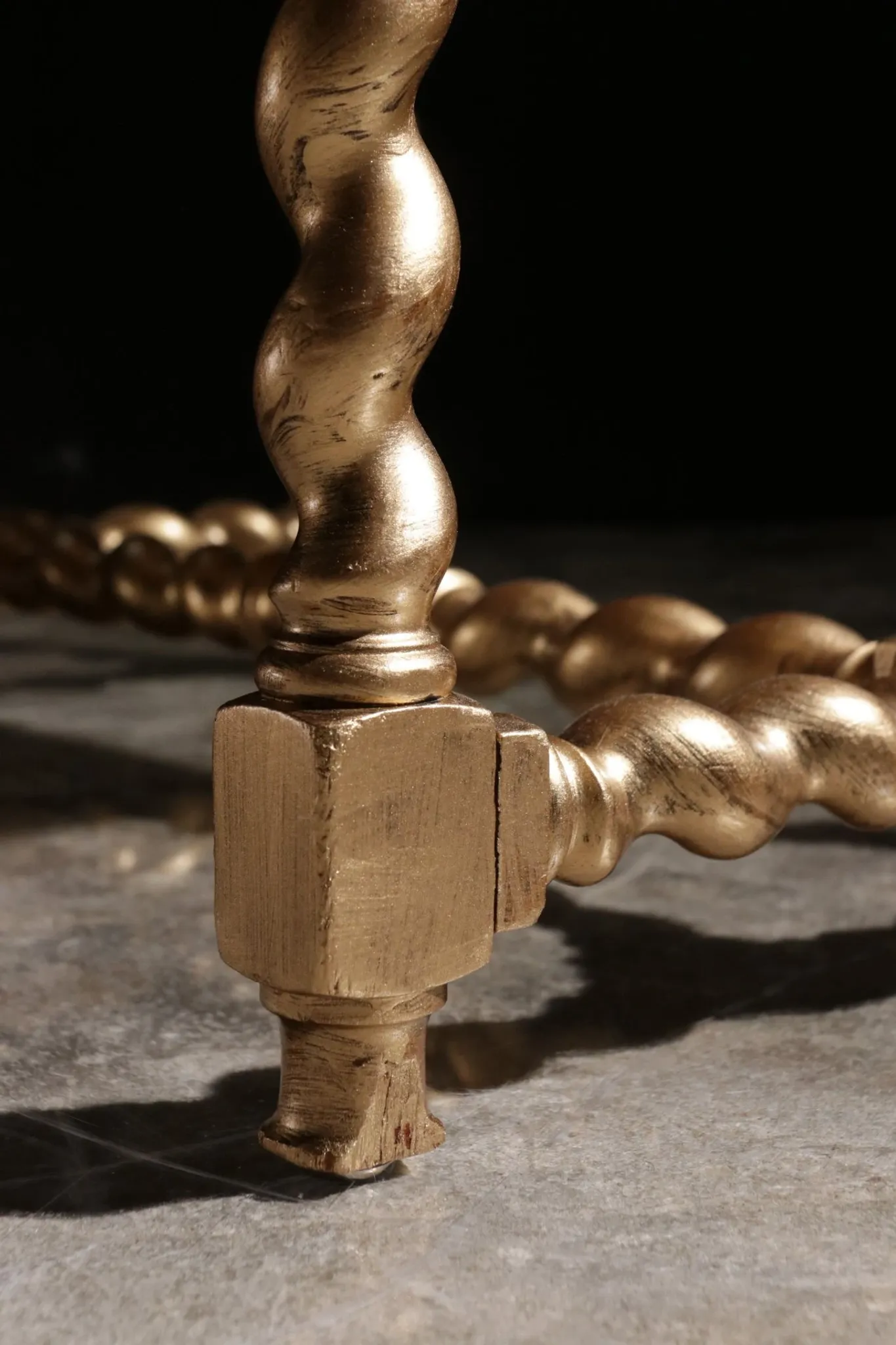 Gold and grey château armchair