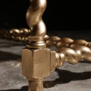 Gold and grey château armchair