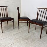 Chaises de salle à manger scandinaves, années 1960, Ensemble de 3