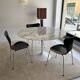Knoll Tulip Saarinen round table with Arabescato marble