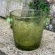 Blown glass ice bucket signed Biot Collector