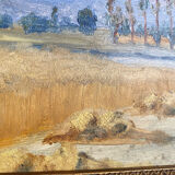 Framed landscape painting