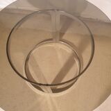 Glass and metal table