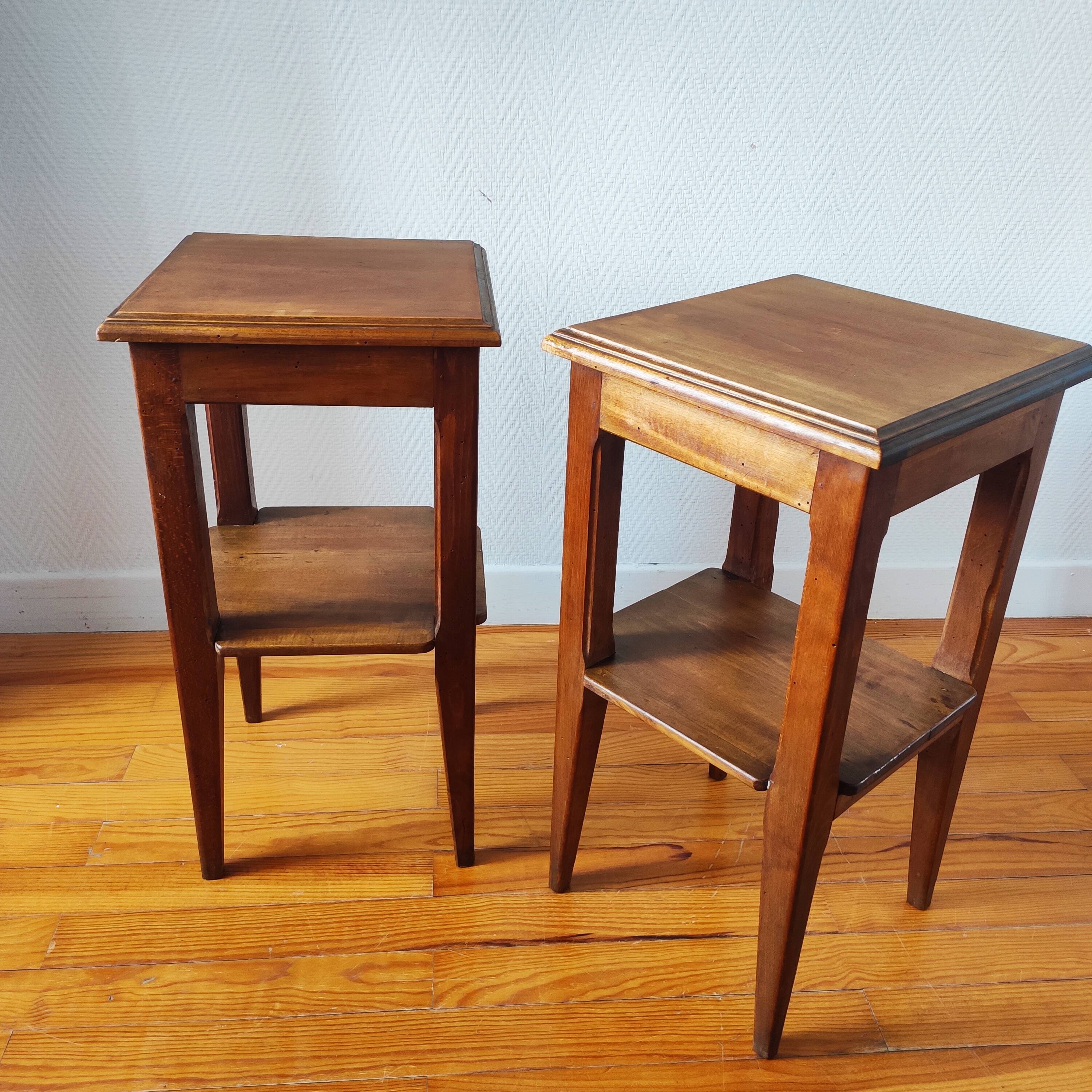 Pair of bedside tables, end of sofa, 1940/50